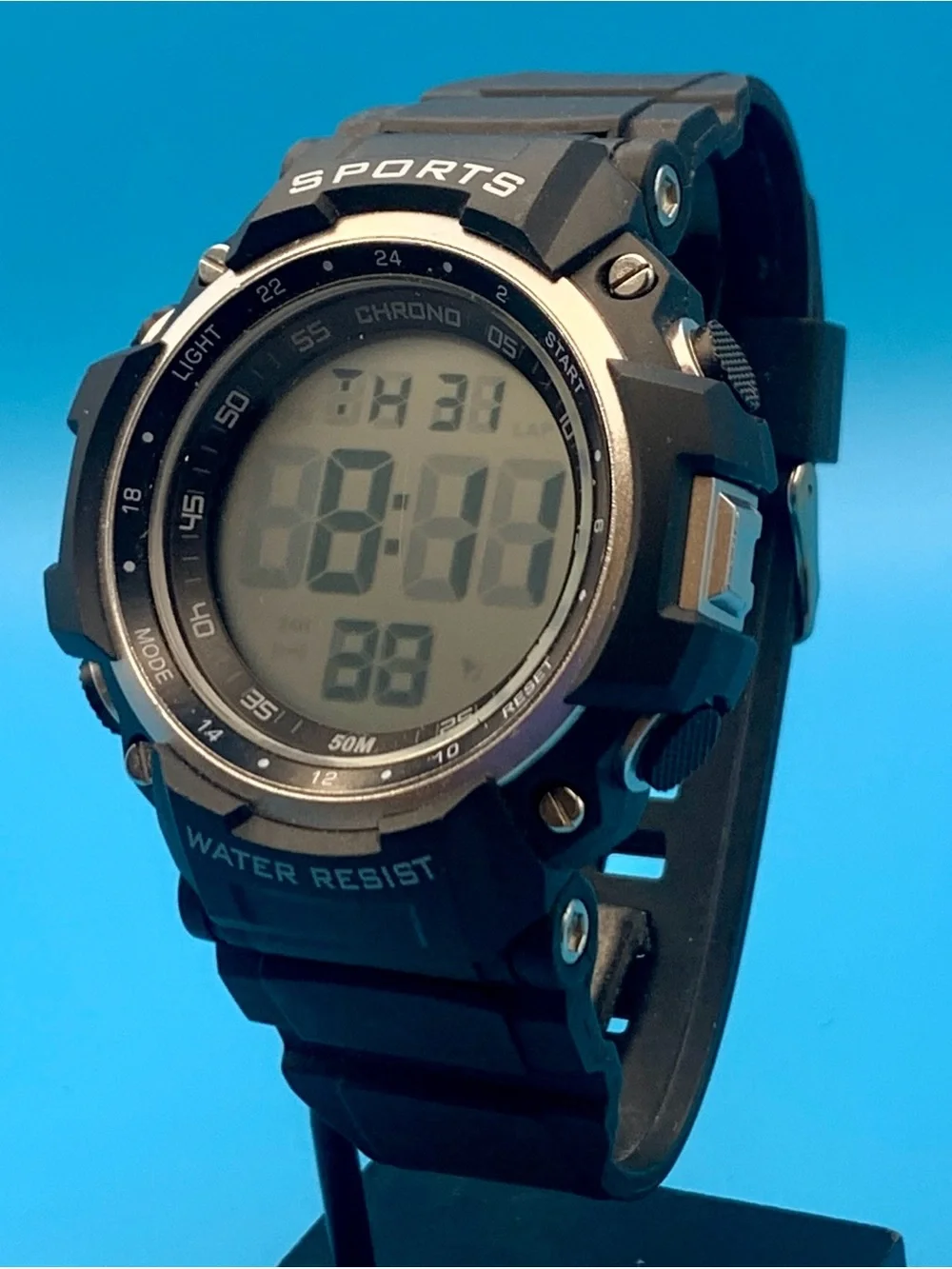 Men’s Digital Quartz Wristwatch Chrono Backlight Alarm Day Date Working